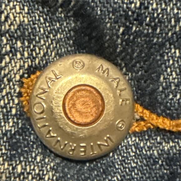 Vintage 90’s International Male Denim And Corduroy Moto Jacket Size Medium - Picture 6 of 15